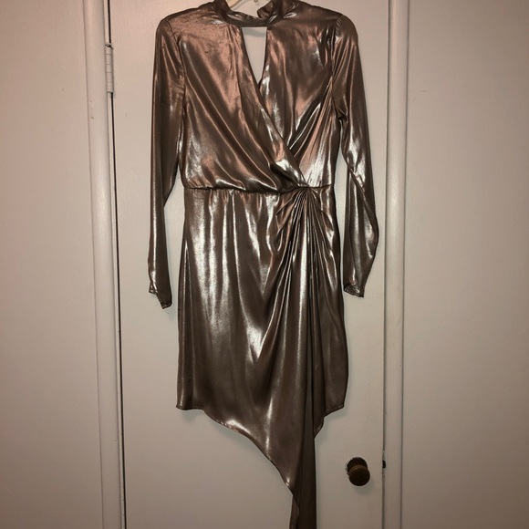 Glamorous UK metallic asymmetrical dress - Picture 3 of 3